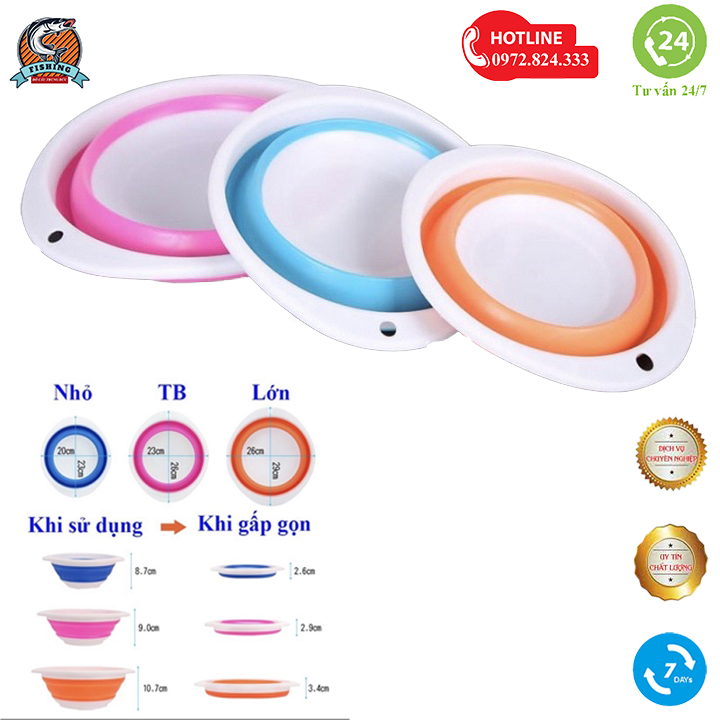 Bát đựng mồi câu đài đa năng gấp gọn giá rẻ - Phụ kiện câu đài