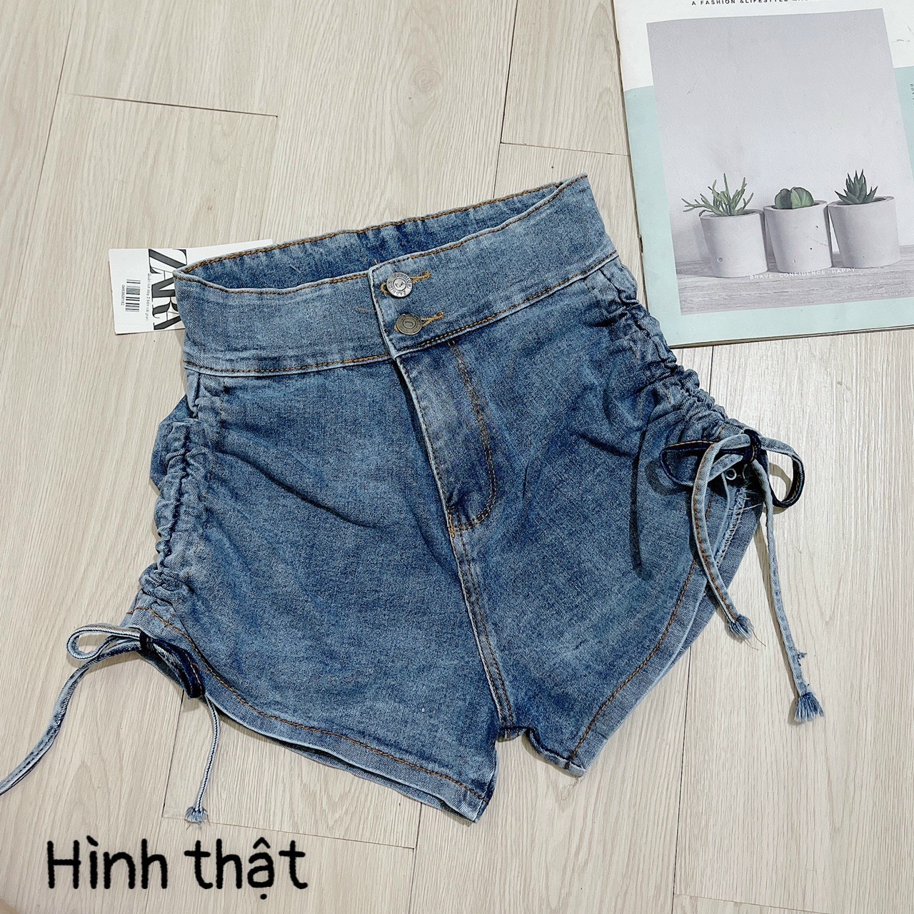 SHORT JEAN DÂY RÚT 2 BÊN HÔNG KIỂU MỚI ĐỦ SIZE