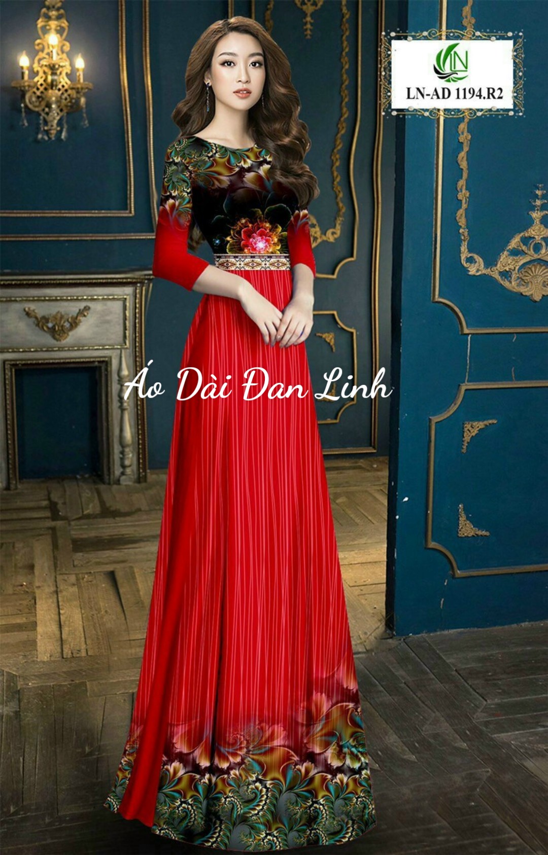 Đủ màu áo dài trung niên áo dài mẹ rẻ và đẹp - Áo Dài Đan Linh