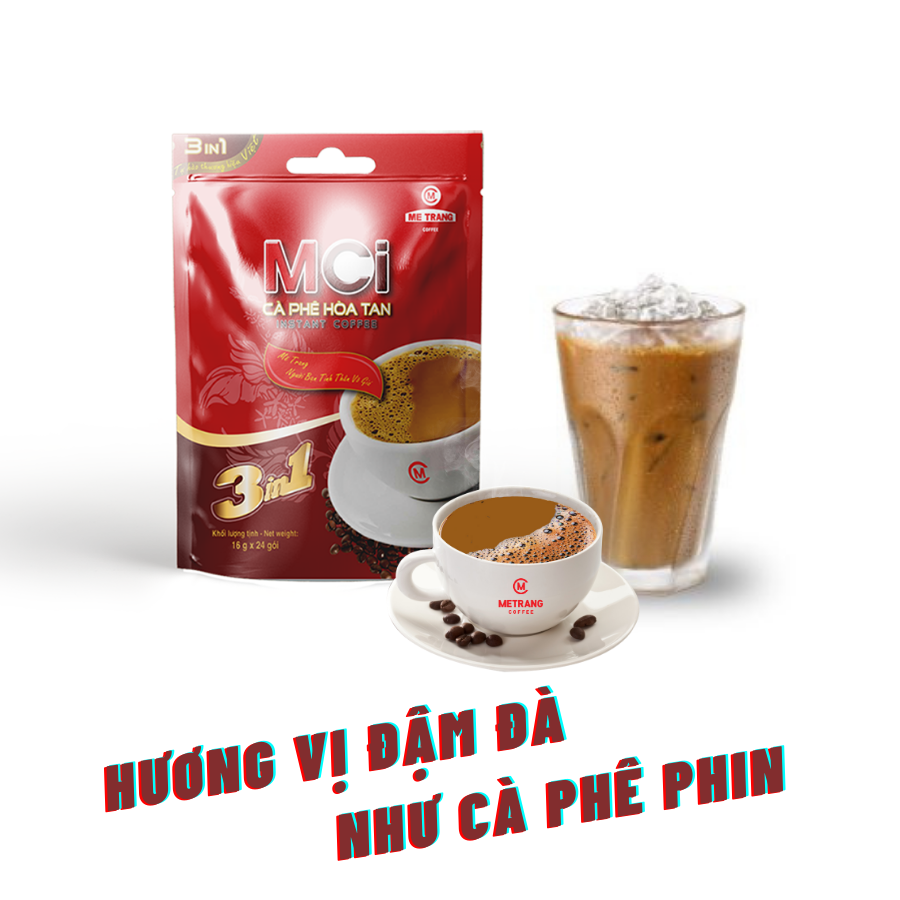 Cà Phê hòa tan Sữa 3in1 (MCi)-  Mê Trang - túi 24 gói
