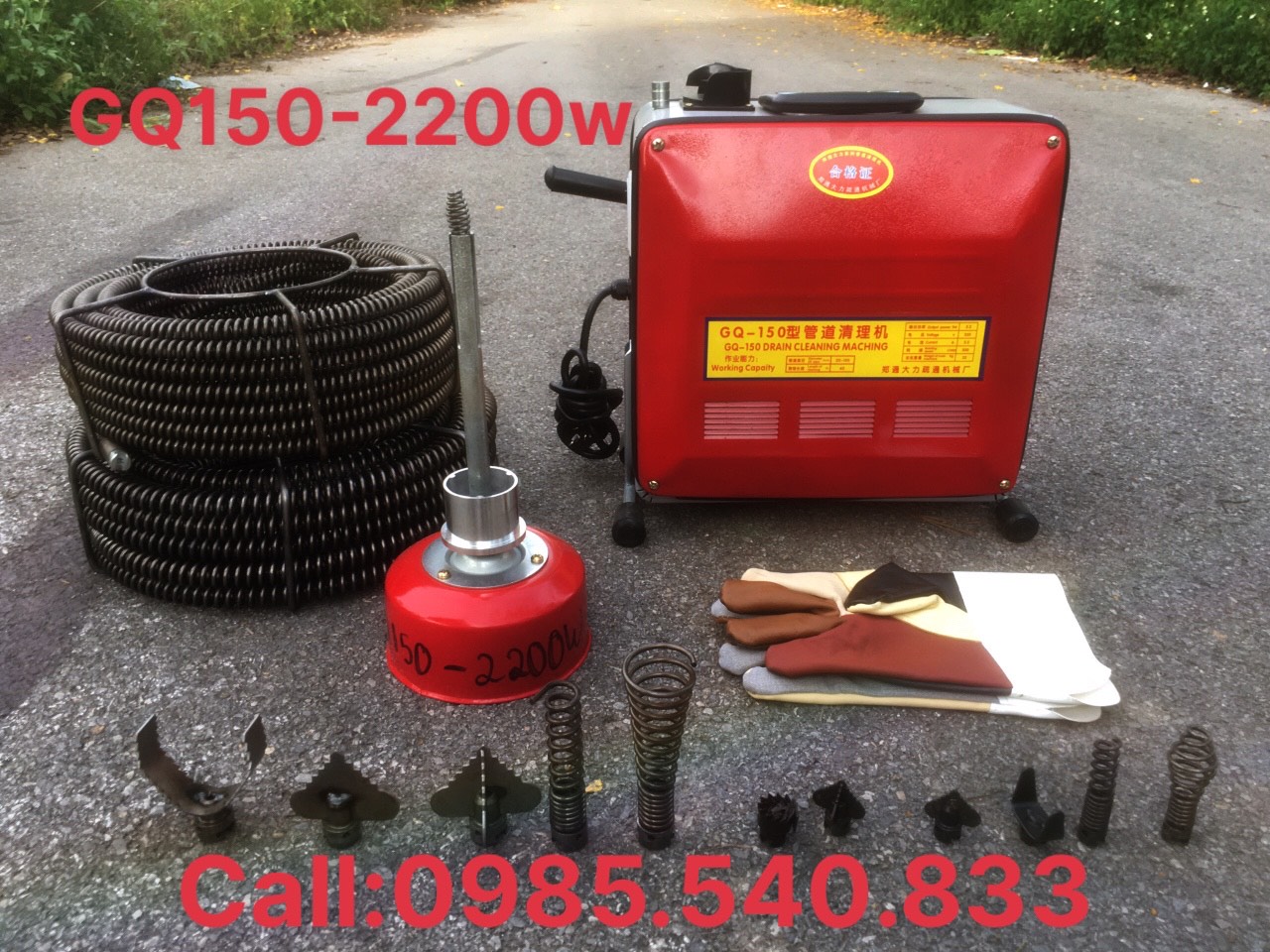 Máy thông cống GQ150 công suất 2200w  ( chuyên dùng cho thợ và các công ty lớn,...)