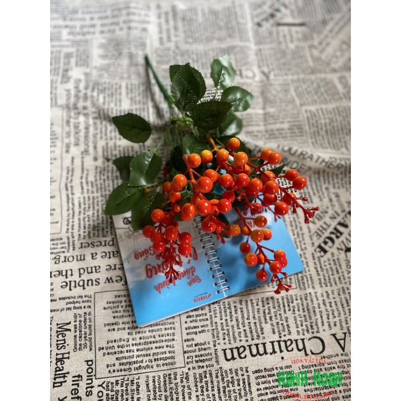 Chùm cherry 7 nhánh - cây hoa giả
