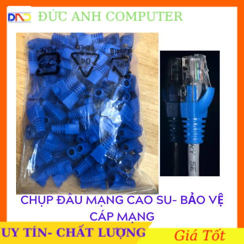 Đầu chụp hạt mạng RJ45 bằng nhựa dẻo ABS màu xanh - combo 20 cái cam kết sản phẩm đúng mô tả chất lượng đảm bảo