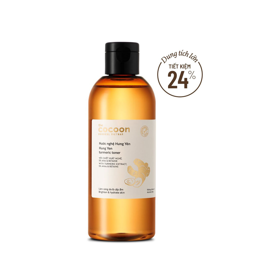 Toner nước nghệ Hưng Yên cocoon 140ml - 310ml sáng mịn da thuần chay