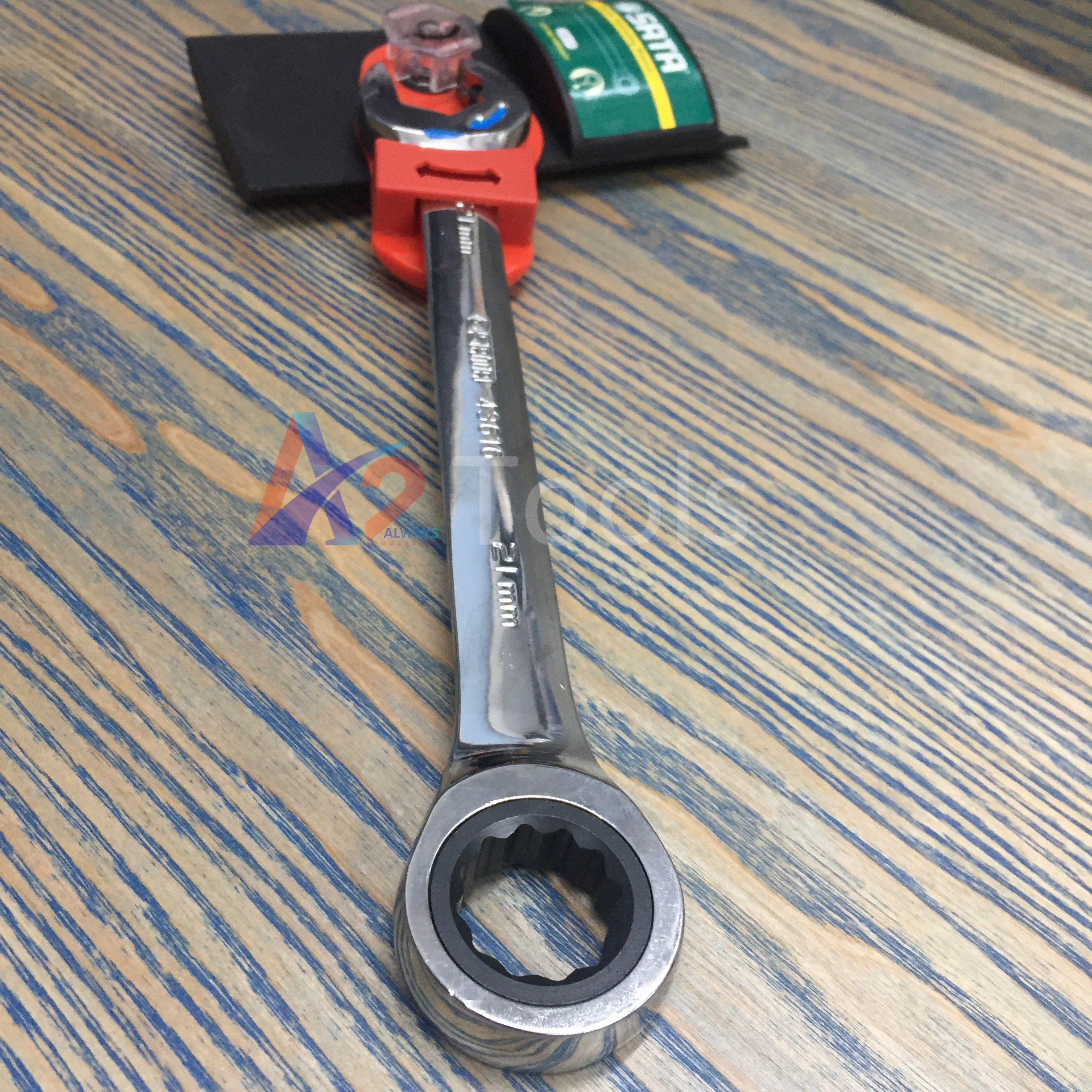 Cờ lê vòng miệng tự động 21mm Sata 43616
