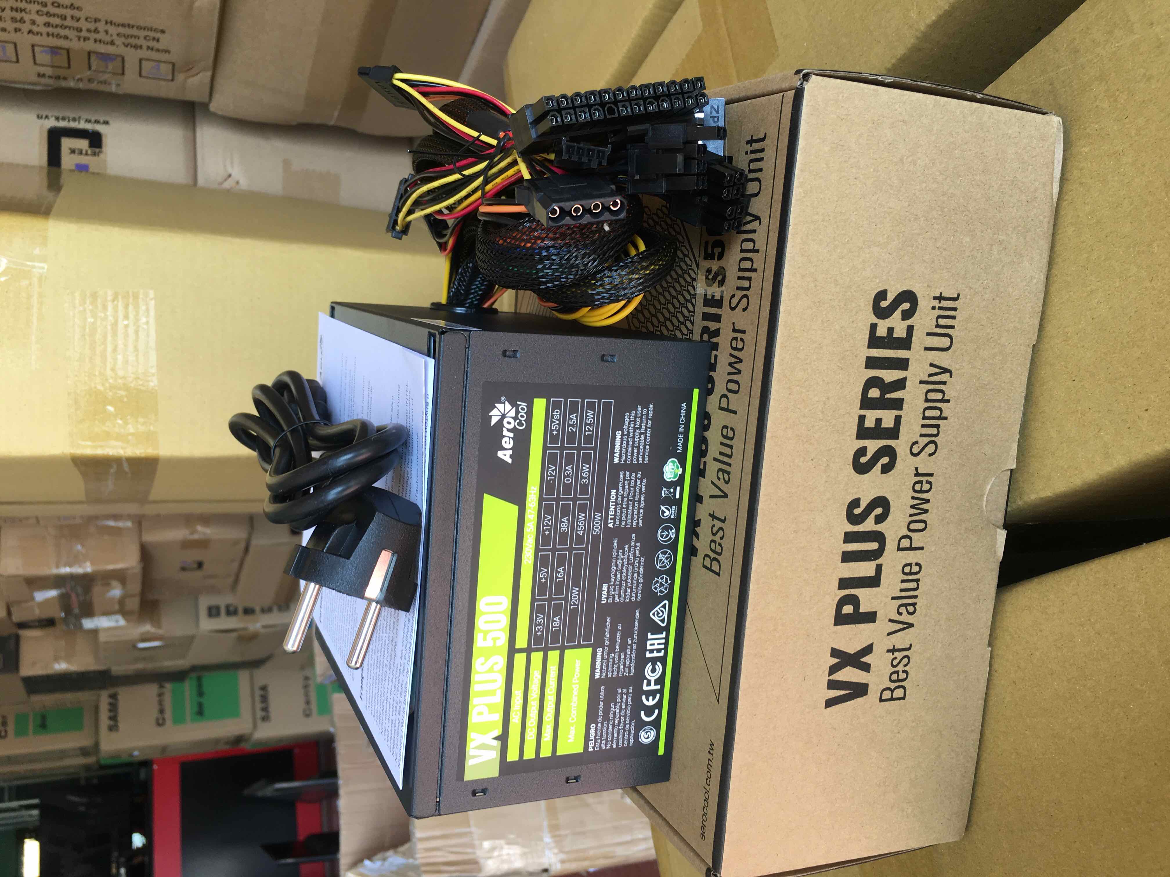[HCM]Nguồn Aerocool 500W VX Plus công suất thực dùng cho PC