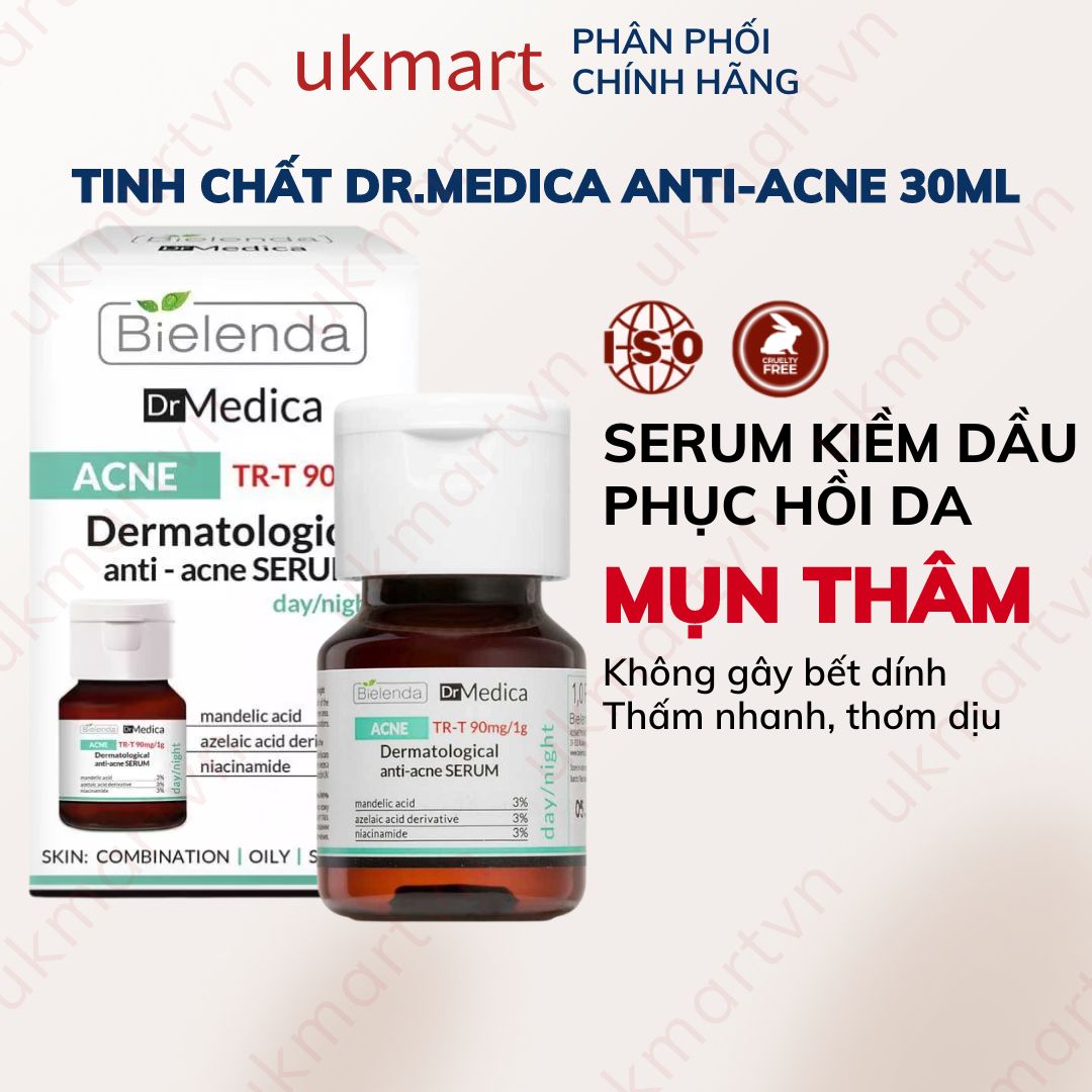 Tinh Chất Bielenda Dr Medica Anti-acne Dermatological Serum Giảm Mụn Ngừa Thâm 30ml