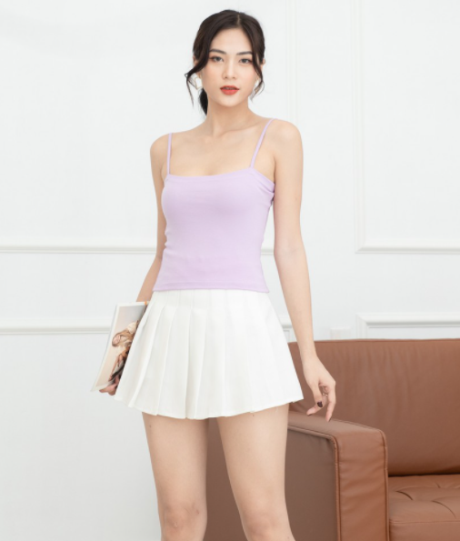Áo hai dây thun nữ cao cấp vải cotton 100% co dãn tốt