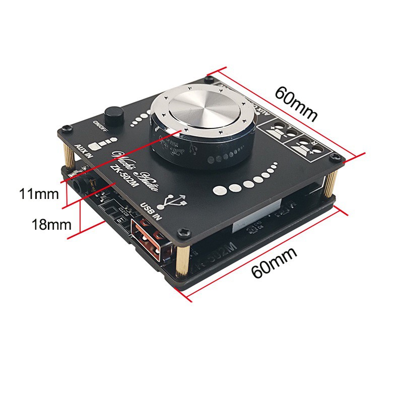 Mạch Khuếch Đại Âm Thanh Vào Bluetooth 5.0 50Wx2 ( Chính Hãng Wuzhi 502M)