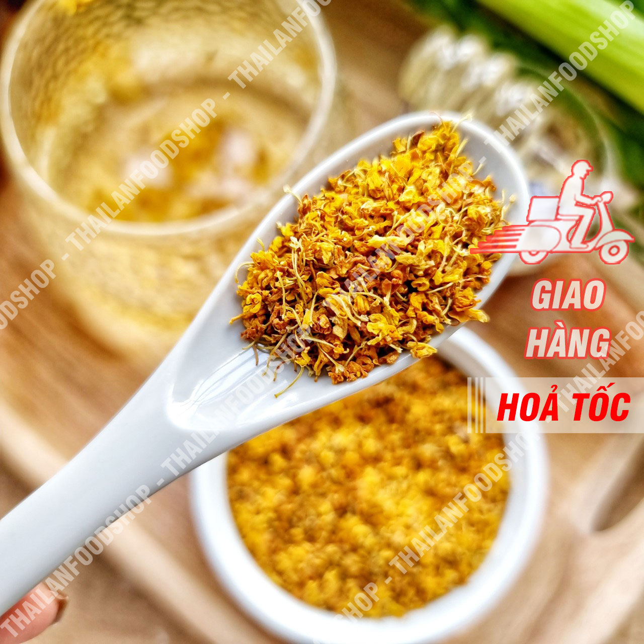 Trà Quế Hoa (Mộc Hoa - Osmanthus fragrans) Lon 150Gram