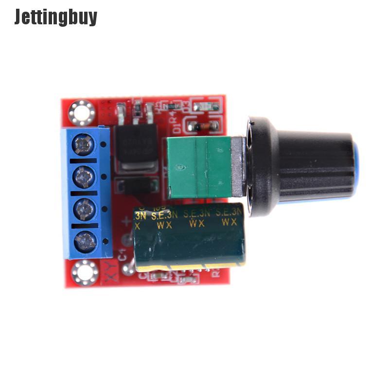 Jettingbuy Mini DC Motor PWM Speed Controller 5A 4.5V-35V Speed Control Switch LED Dimmer