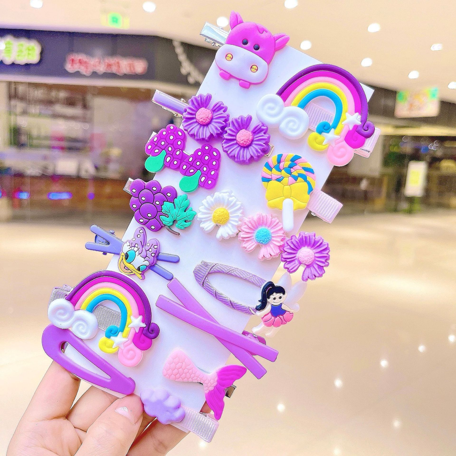 Set kẹp tóc nhựa cho bé gái siêu dễ thương