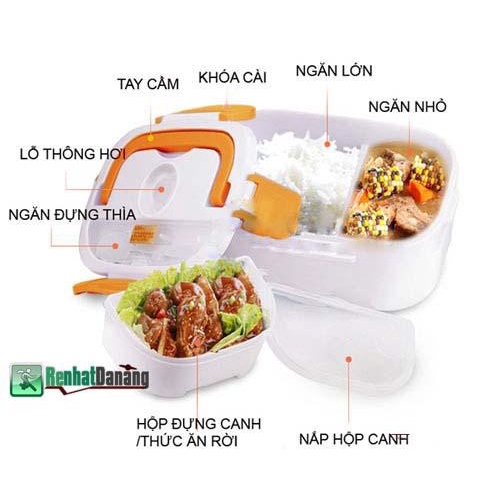 Hộp cơm điện hâm nóng Magic Korea A03 (Cam) Dung tích 1.5L