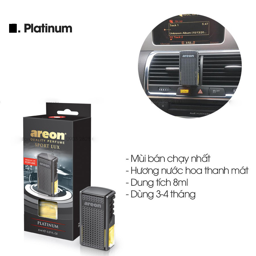 Areon premium car perfume car perfume car air conditioning vent outlet clip on car perfume bottle