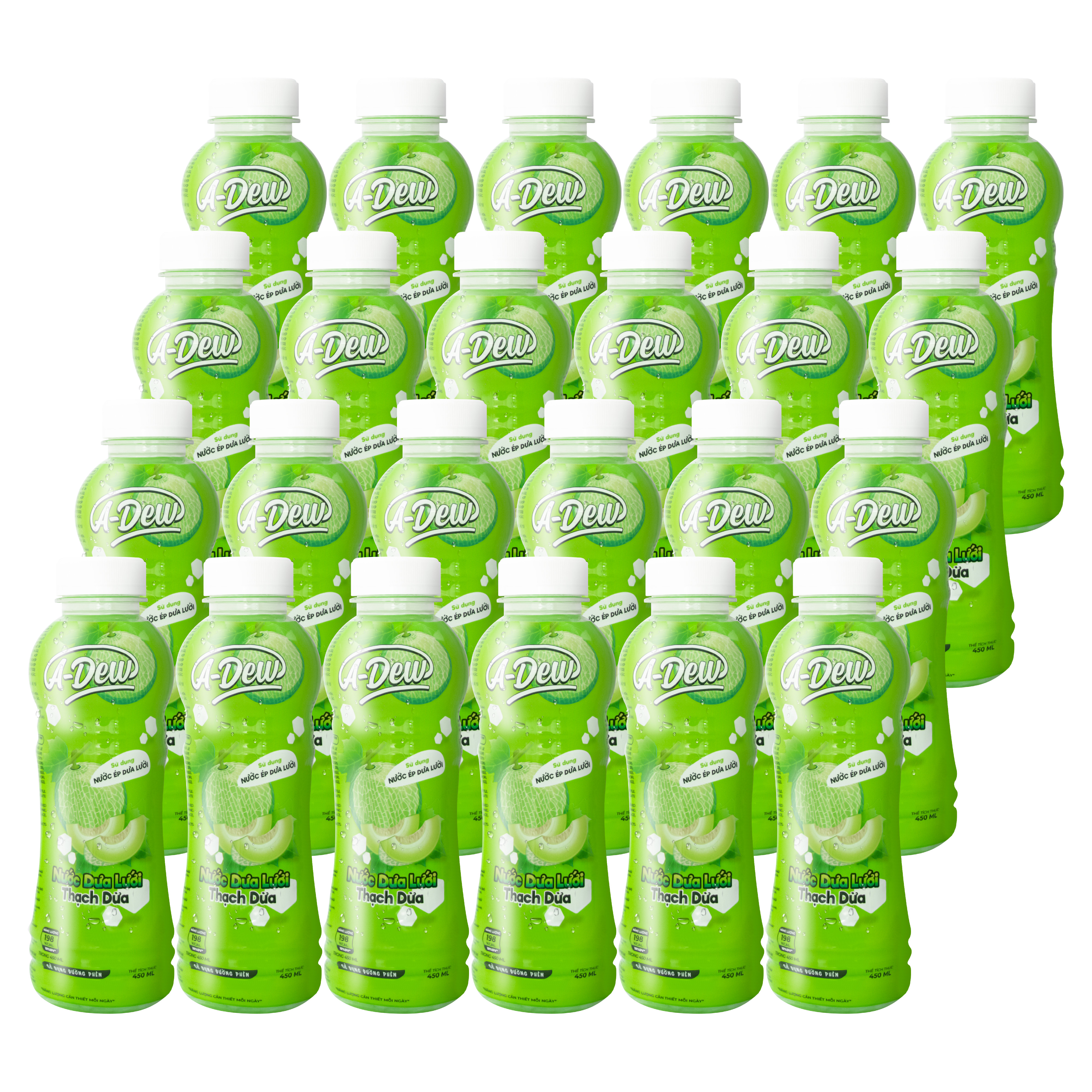 Nước Dưa Lưới Thạch Dừa A-Dew 450ml (Thùng 24 chai)