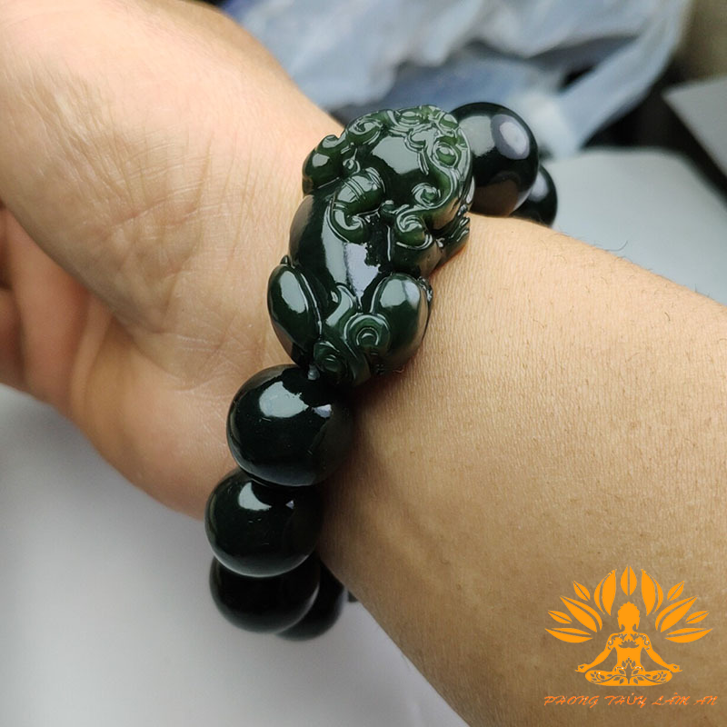 [Premium goods] jade bangle natural lucky fortune condition jade bangle bracelet with high quality box