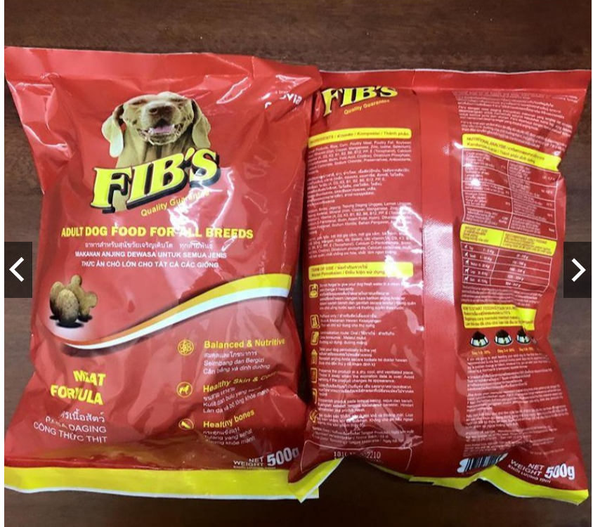 Thức Ăn Hạt Khô Cho Chó Lớn Fibs 400g