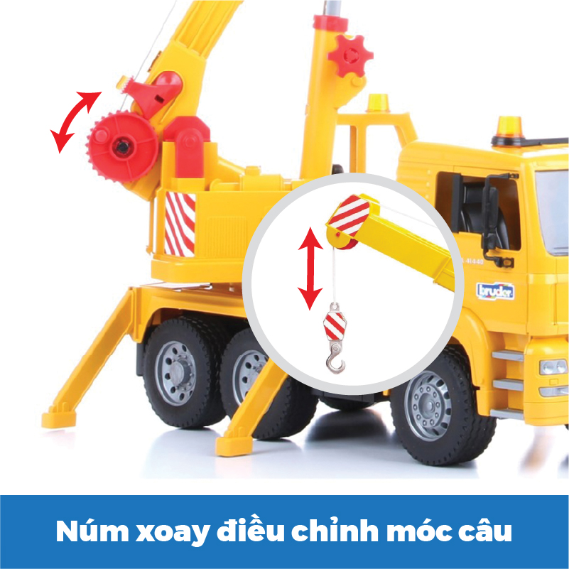 Đồ chơi dạng mô hình theo tỷ lệ thu nhỏ 1:16 xe cần cẩu Man BRUDER BRU02754