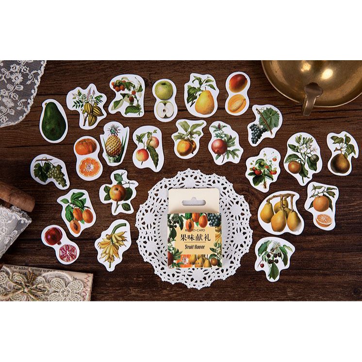 Bộ 45 Sticker Hàn Quốc hình Quả dán trang trí E20