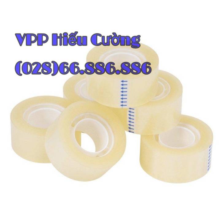 2 cuộn Băng keo trong/ đục (5cm) 50ya. Do VPP Hiếu Cường cung cấp