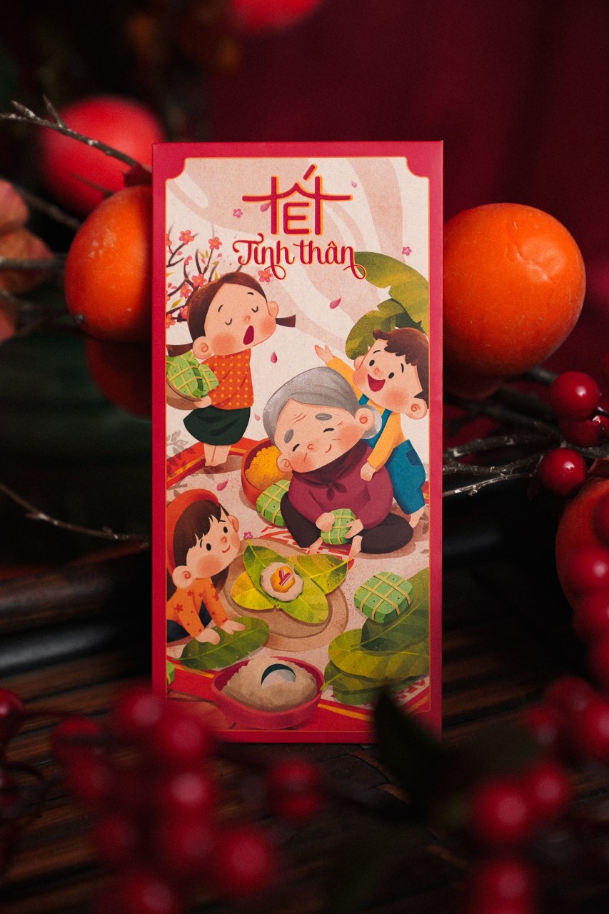 set 6 bao lì xì tết 2024