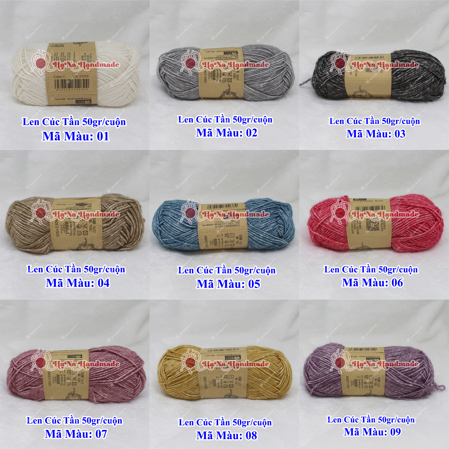 Len cúc tần 30k/50g ~130m