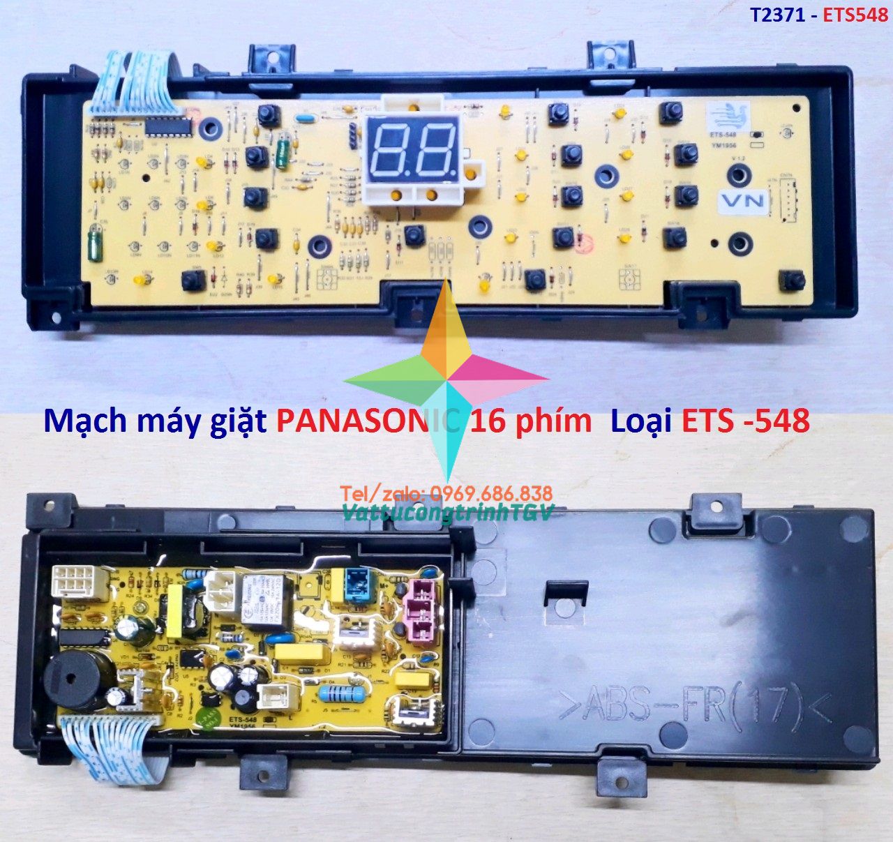 Board mạch 16 phím ETS-548 thay thế cho máy giặt PANASONIC hãng