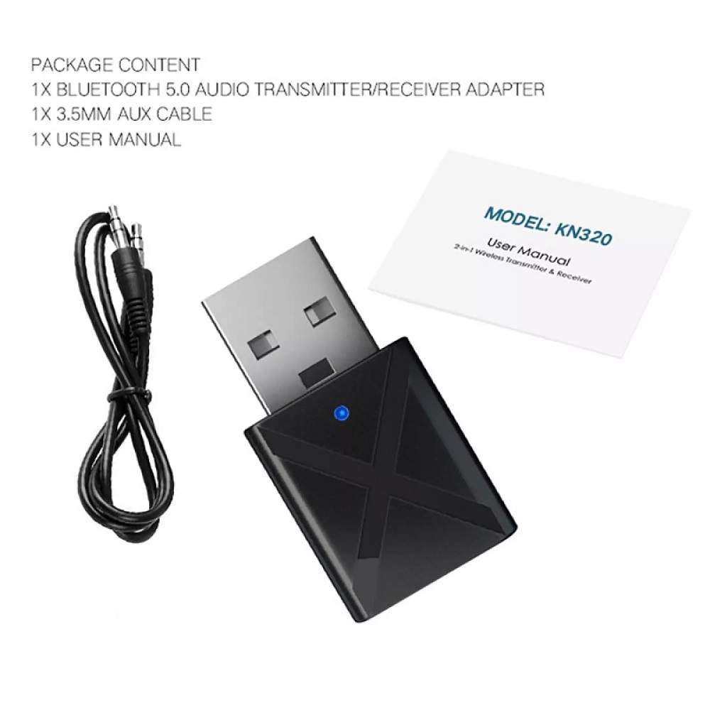 Usb bluetooth thu phát 2 in 1 kn320 bluetooth 5.0