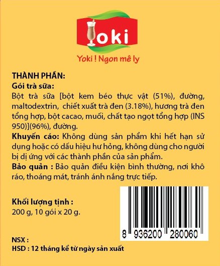 [HCM]Trà sữa Yoki 200g