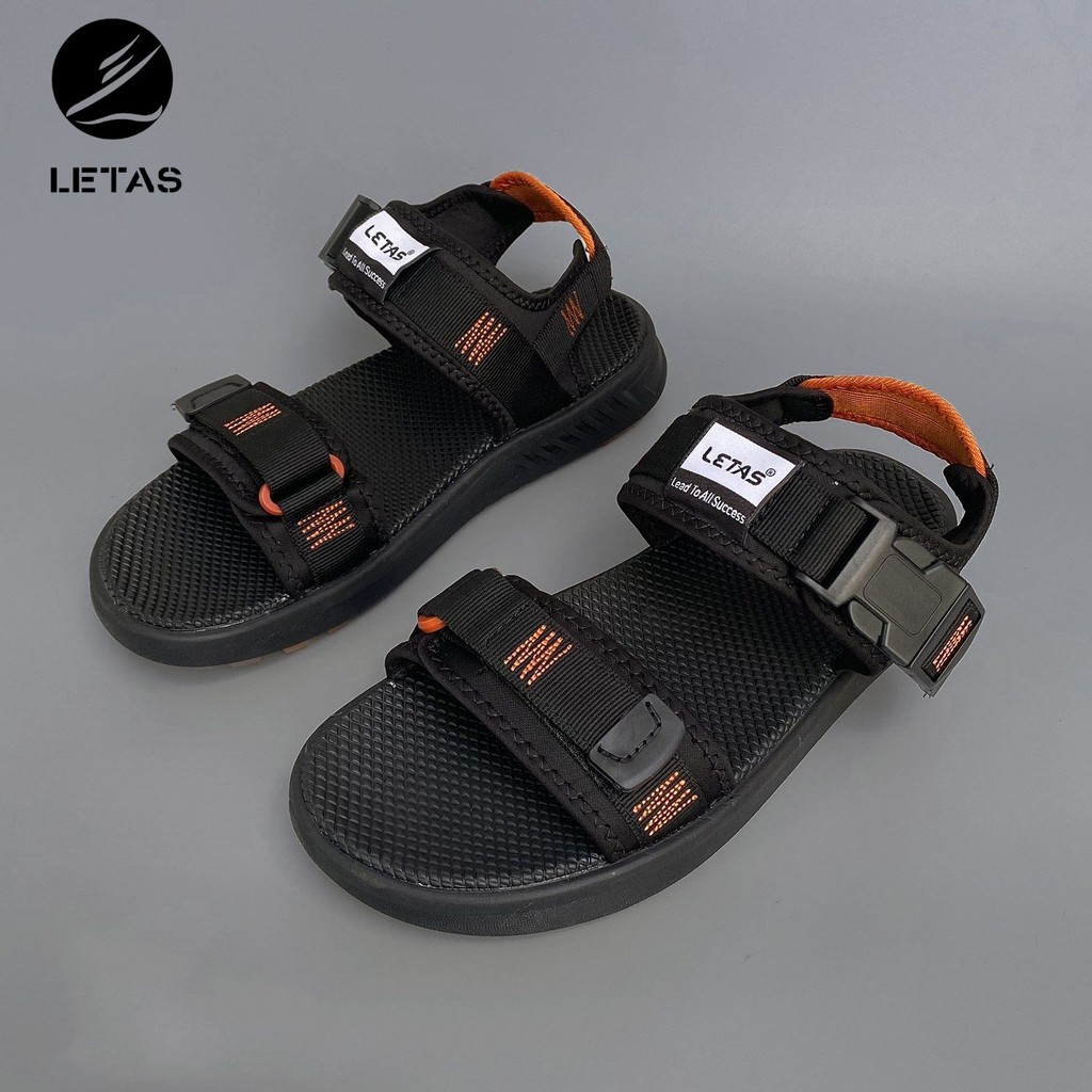 Sandal Nam Letas D711 Đen Đen