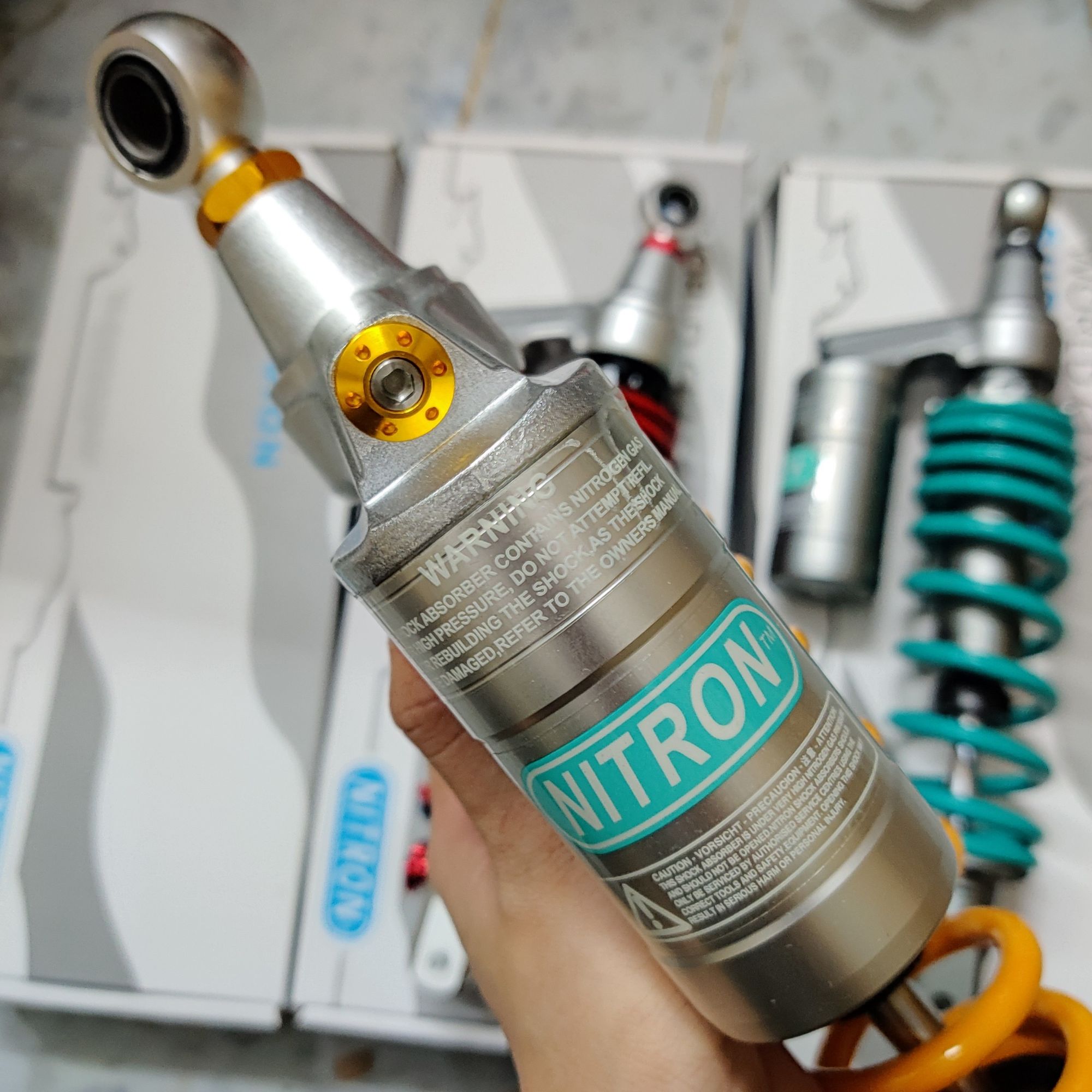 [HCM]phuộc nitron bình dầu 1 cây gắn vario mio click