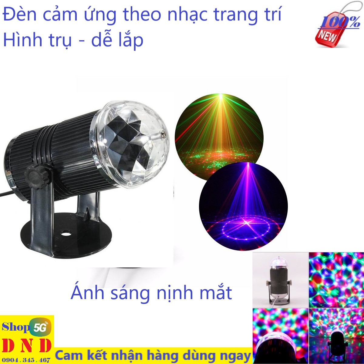Đèn vũ trường cảm ứng âm thanh HF 011 - Đèn led 7 màu hình trụ - Đèn sân khấu - Đèn dân bay - Đèn hỗ trợ karaoke - Đèn trang trí - Chính hãng BH 12 tháng