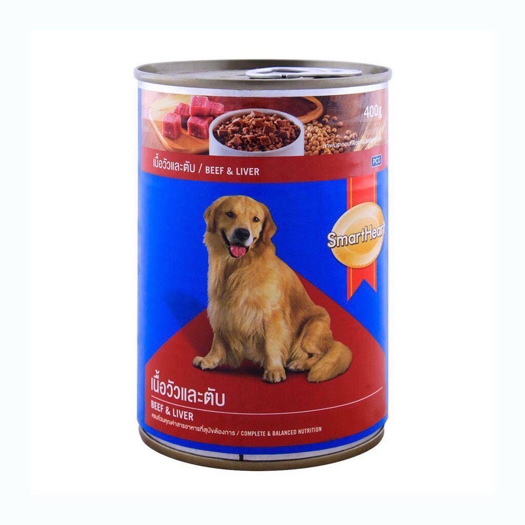 [Date 2025] Combo 5 lon Pate cho chó lớn Smartheart 400gr có 2 vị