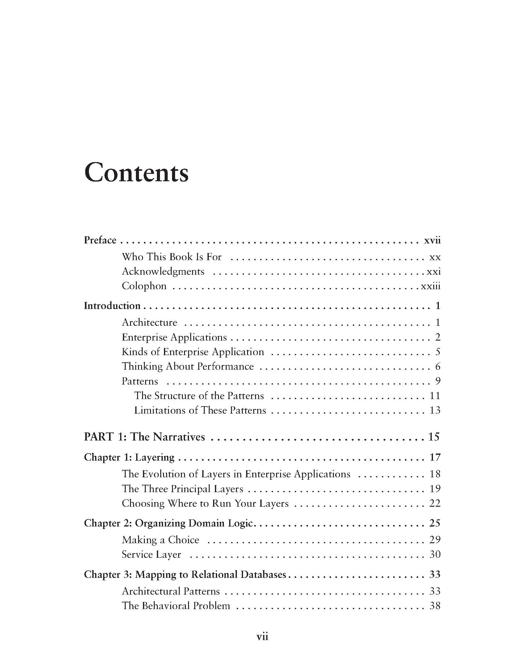 Patterns of Enterprise Application Architecture