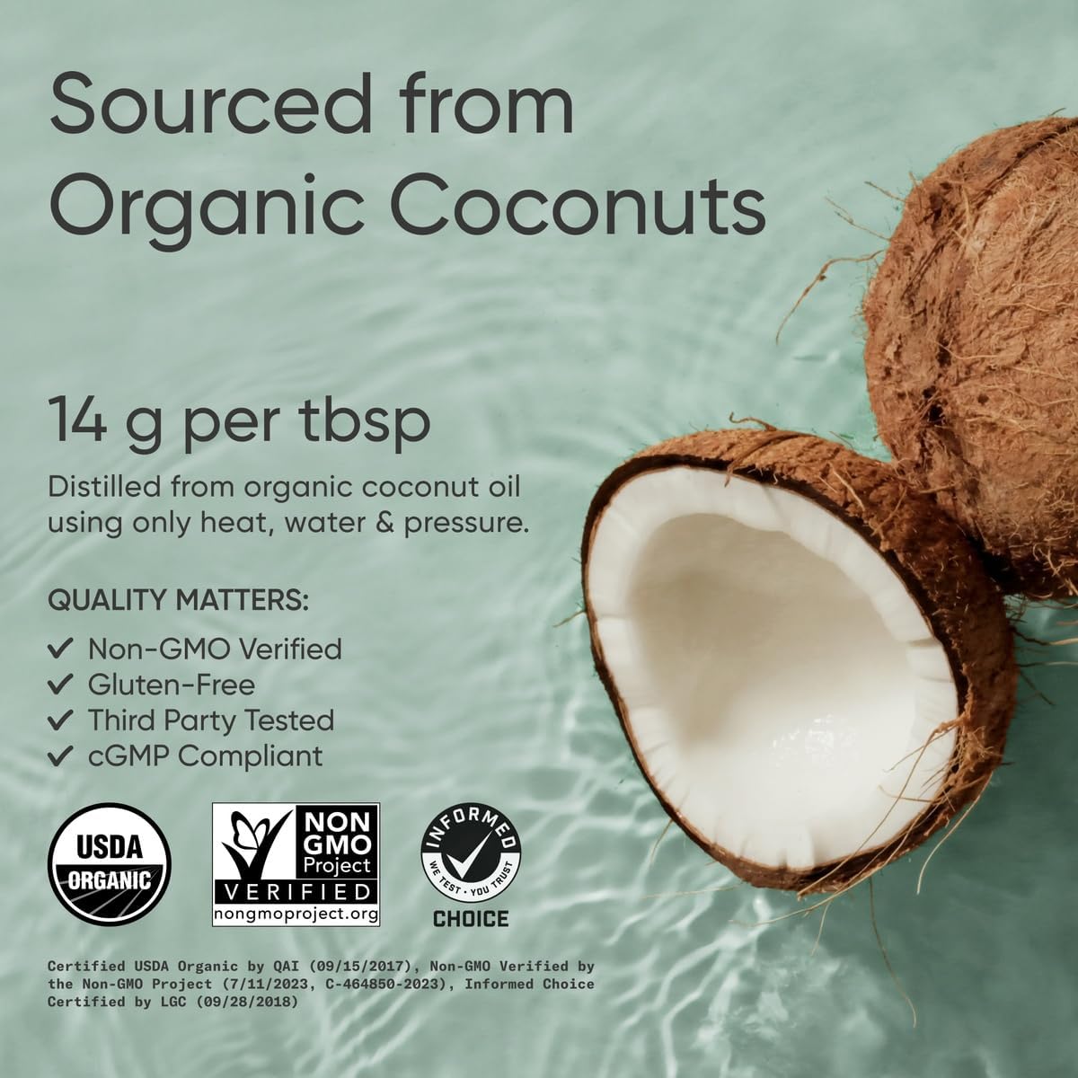 Dầu dừa MCT Oil chuyển hóa chất béo Medium Chain Triglycerides các loại [Hàng Mỹ]