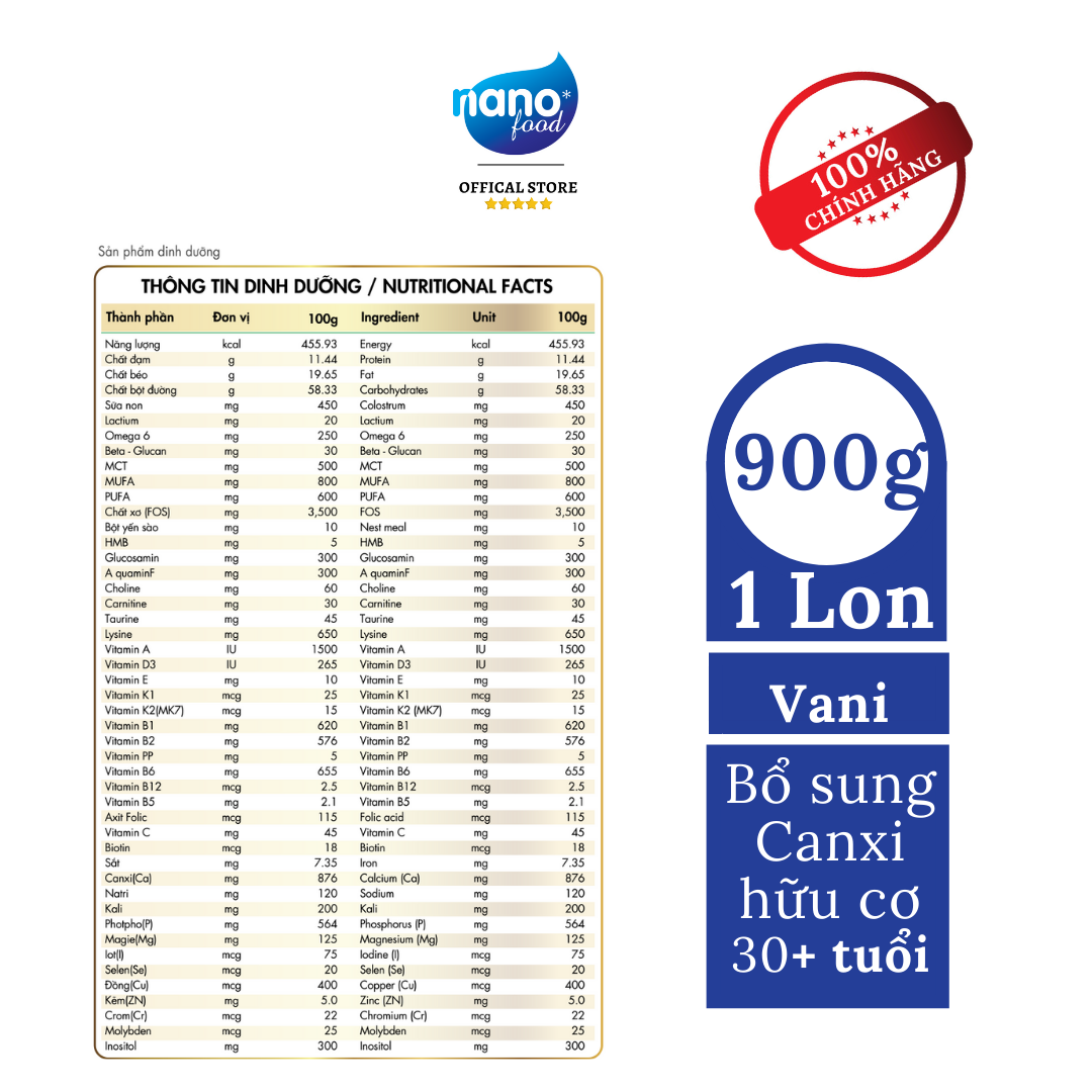 Sữa Canxi Milk Tricare 900g