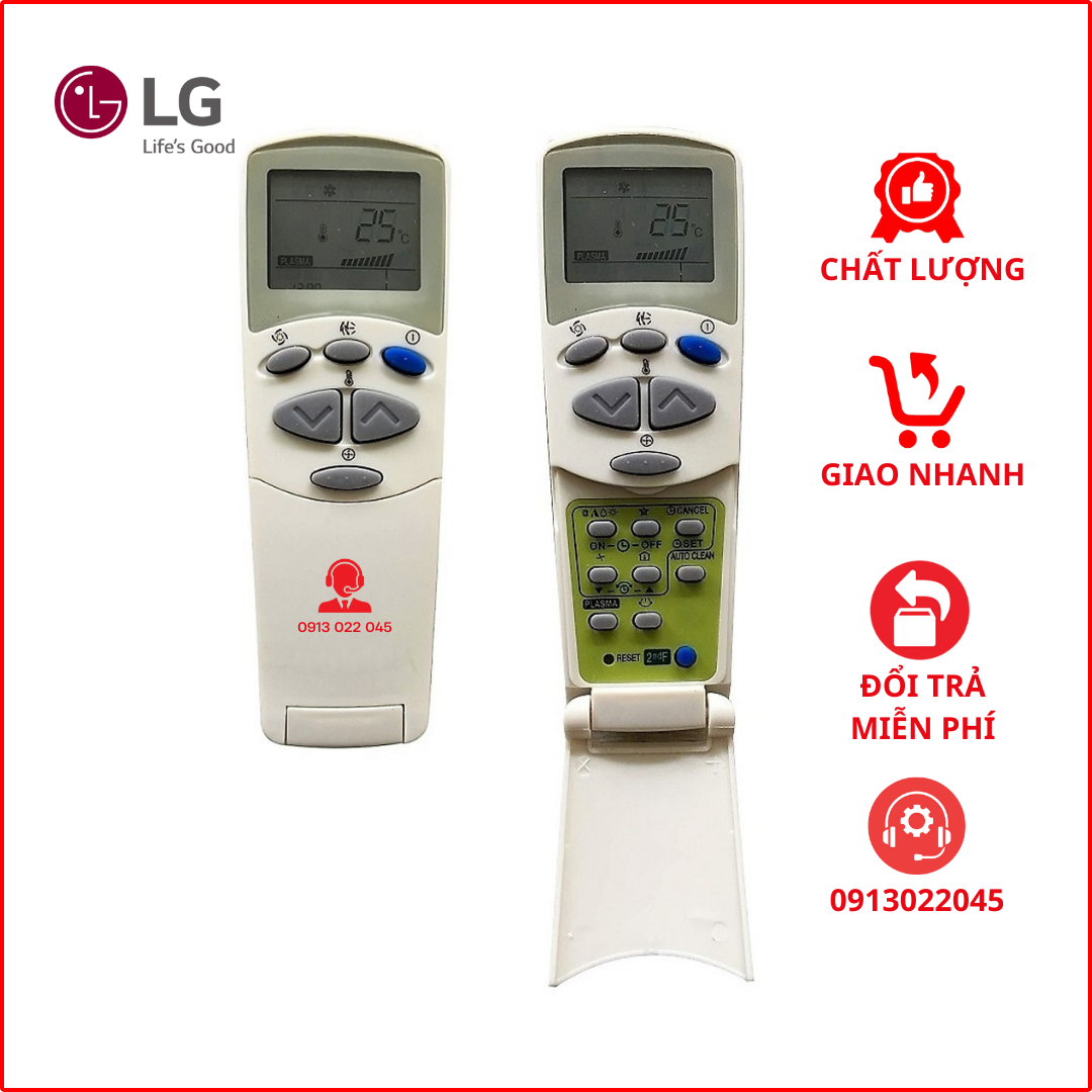 Remote máy lạnh LG - Điều hoà LG loại 6 nút nắp cài.