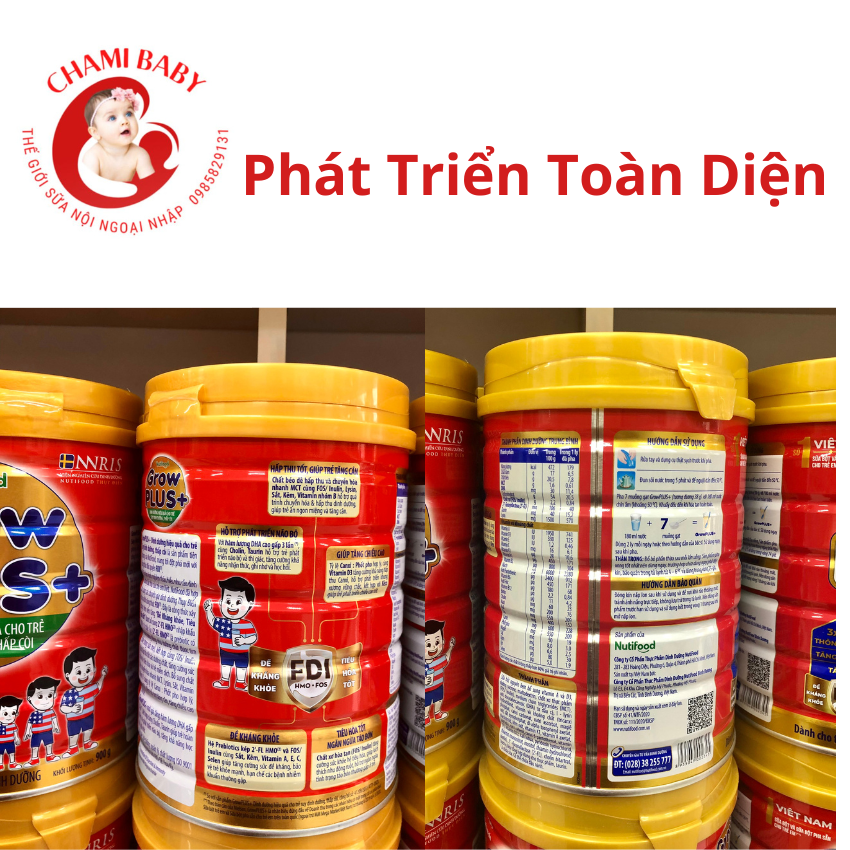 Sữa Bột Grow Plus Đỏ 900G Cho Trẻ Thấp Còi. Date luôn mới