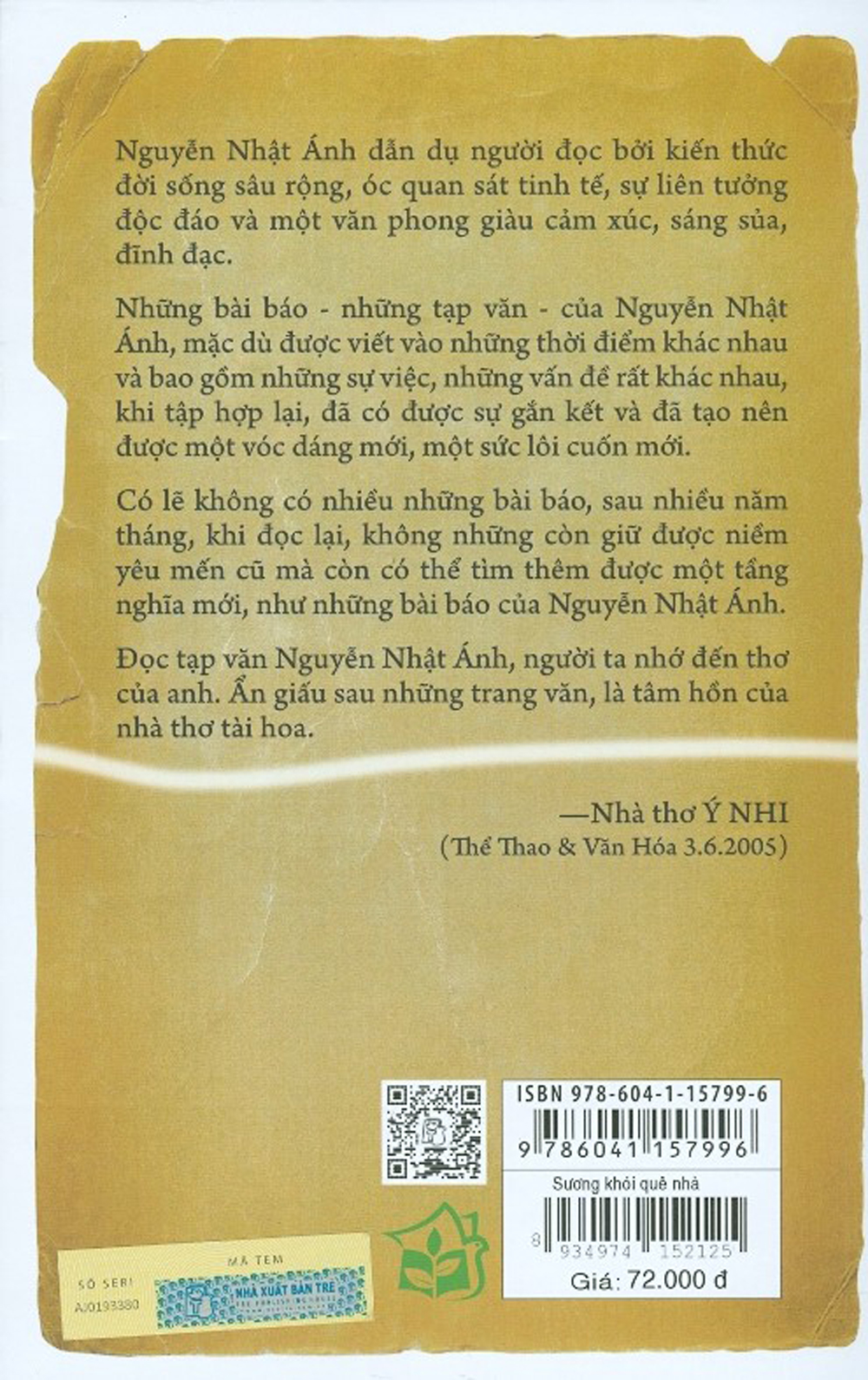 Sương Khói Quê Nhà (Tạp Văn)