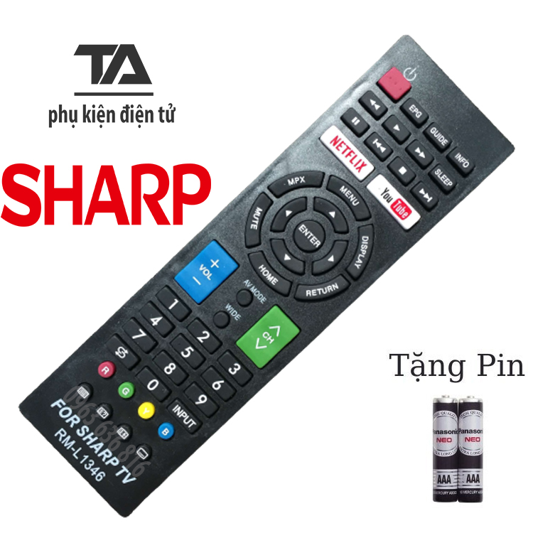 [ FREE SHIP ] ✔ REMOTE ĐIỀU KHIỂN TIVI SHARP SMART RM-L1346