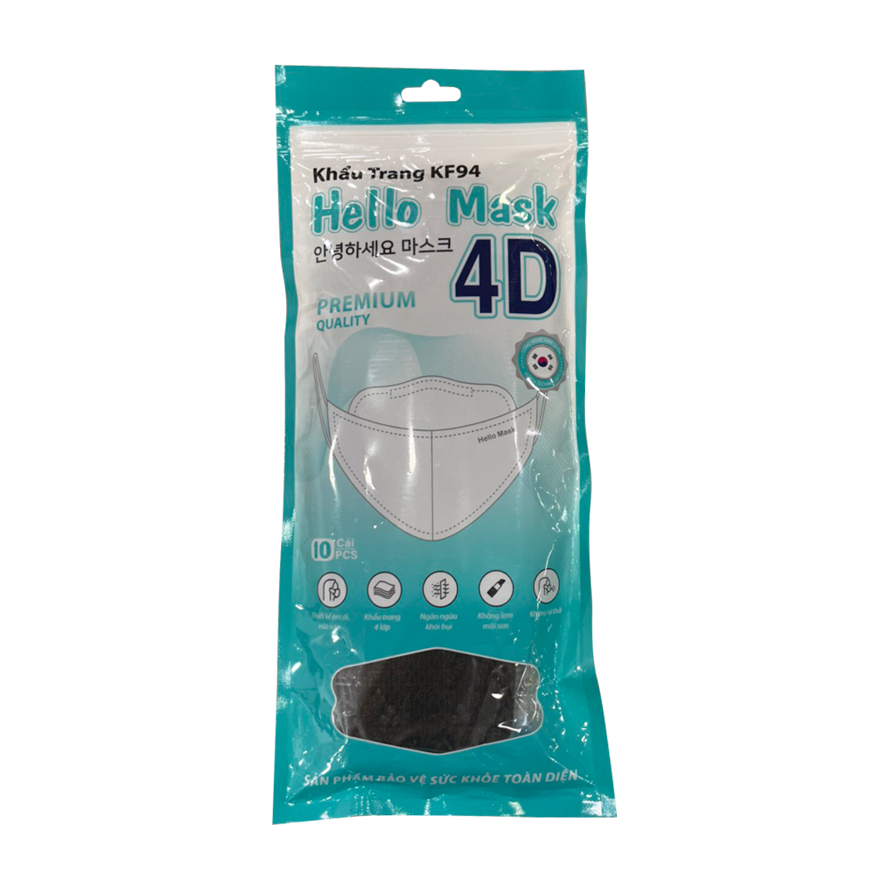 Khẩu trang Hello mask KF94 4 lớp (gói 10c)