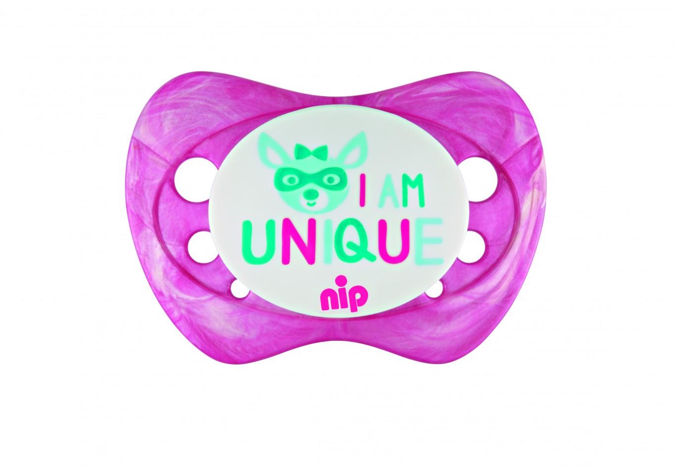 Ty ngậm vân đá hoa Unique, bằng silicon, bộ 2 chiếc (Made in Germany)