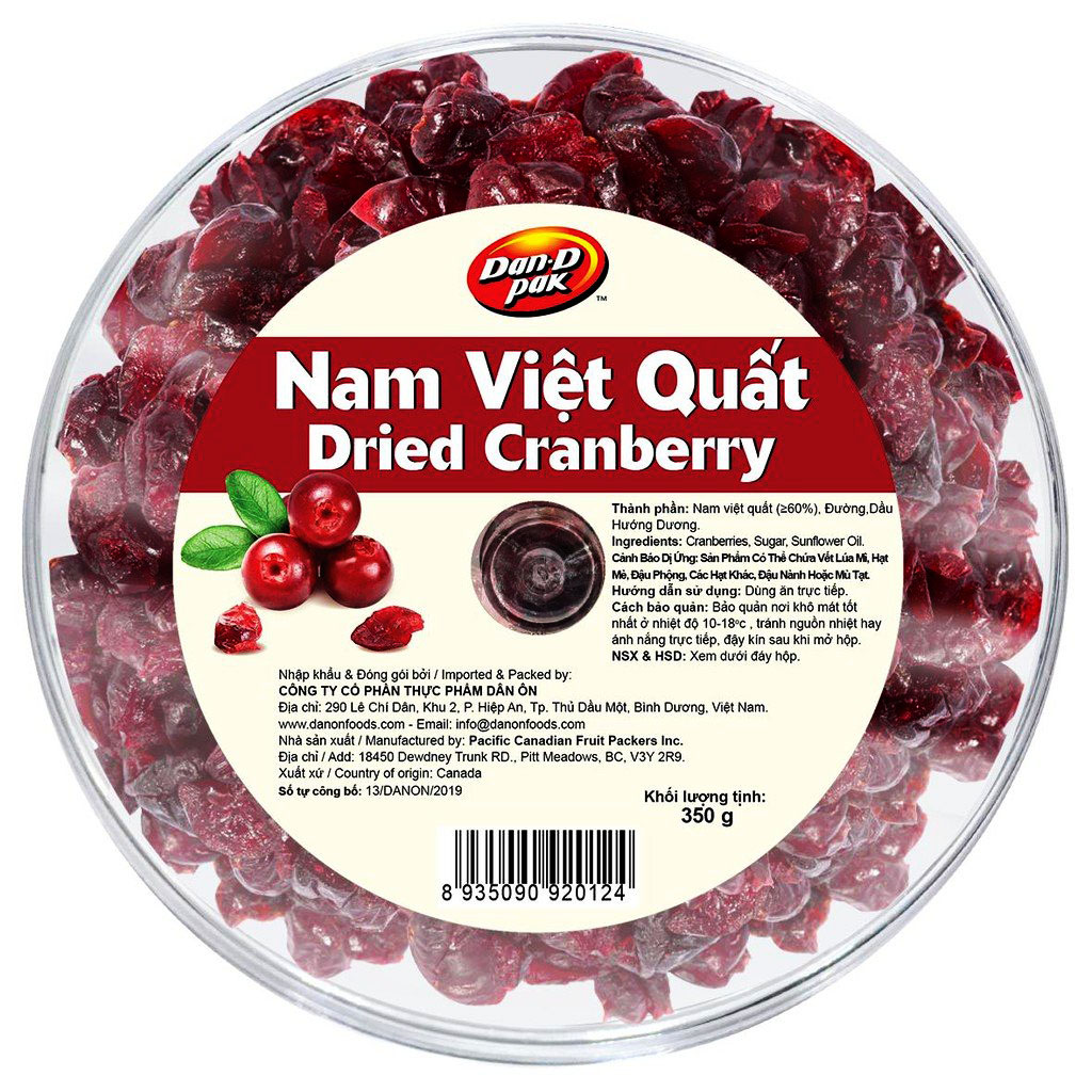 Nam Việt Quất Canada Dan D Pak 350gr