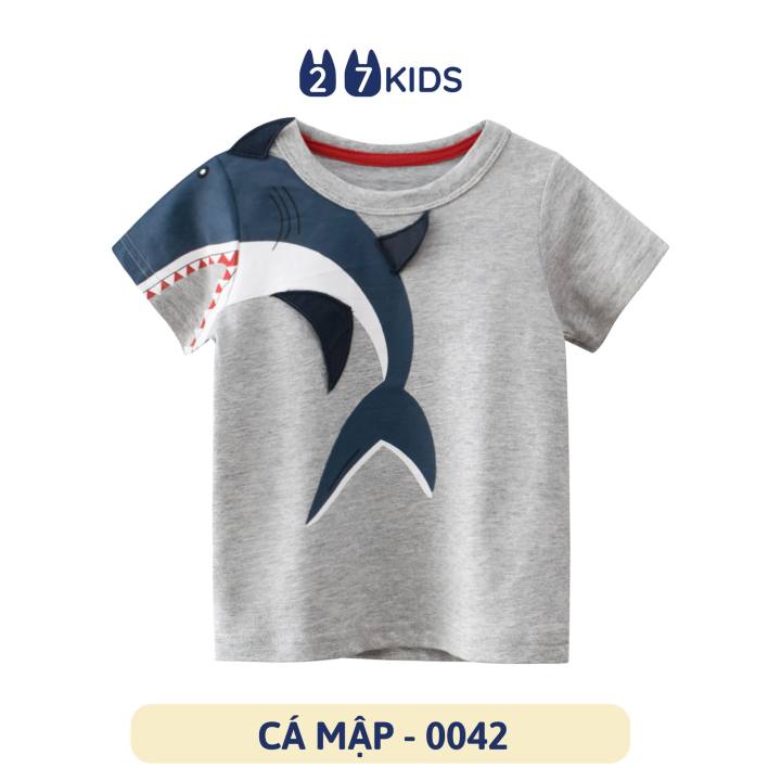 Áo thun bé trai ngắn tay 27Kids áo cộc nam 100% Cotton cho trẻ từ 2-10 tuổi BSTS8 – No Brand >>> top1shop >>> lazada.vn