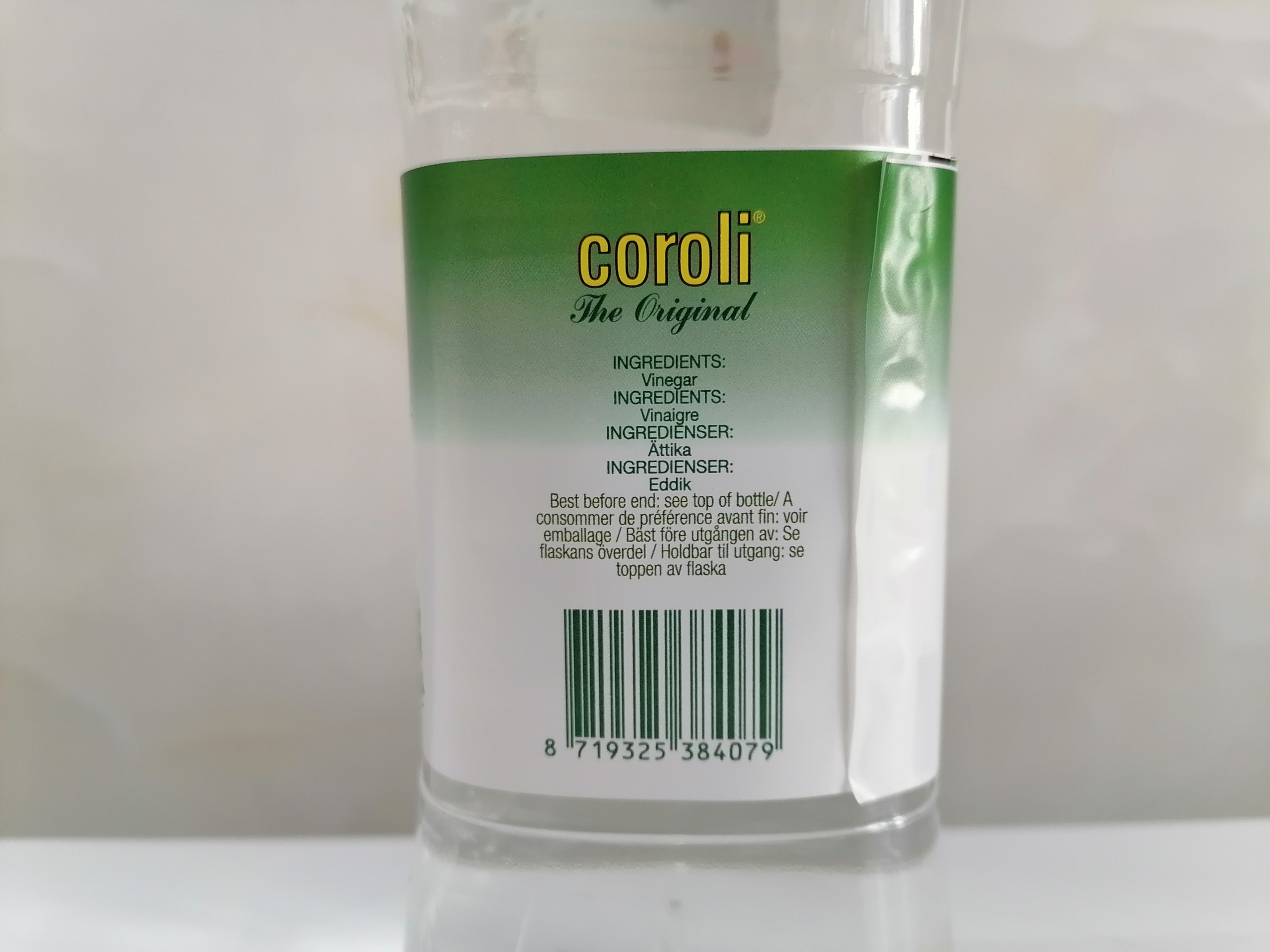 [1 Lít] Giấm TRẮNG [Netherlands] COROLI White Vinegar (tgc-hk)