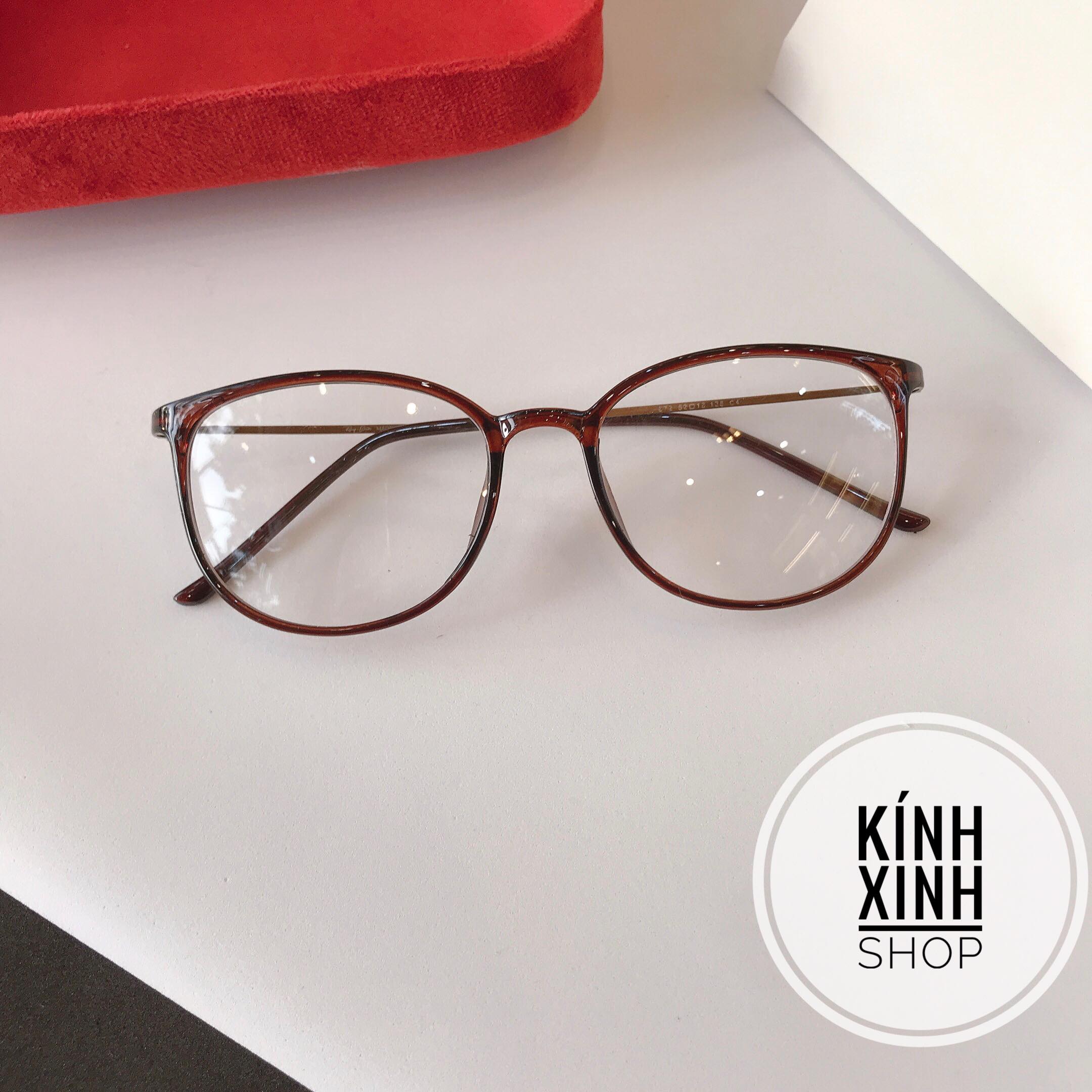 Kính Mắt bầu gọng Kim loại tăm mảnh Hàn Quốc cao cấp (Nhiều màu)
