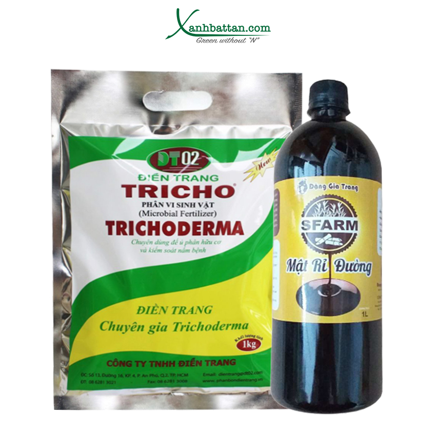 Bộ Đôi Mật Rỉ Đường 1 Lít Và Nấm Đối Kháng Trichoderma 1kg