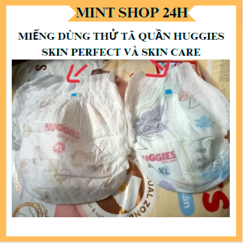 10 miếng dùng thử tã bỉm quần huggies skincare/ huggies skin perfect size l 10 miếng