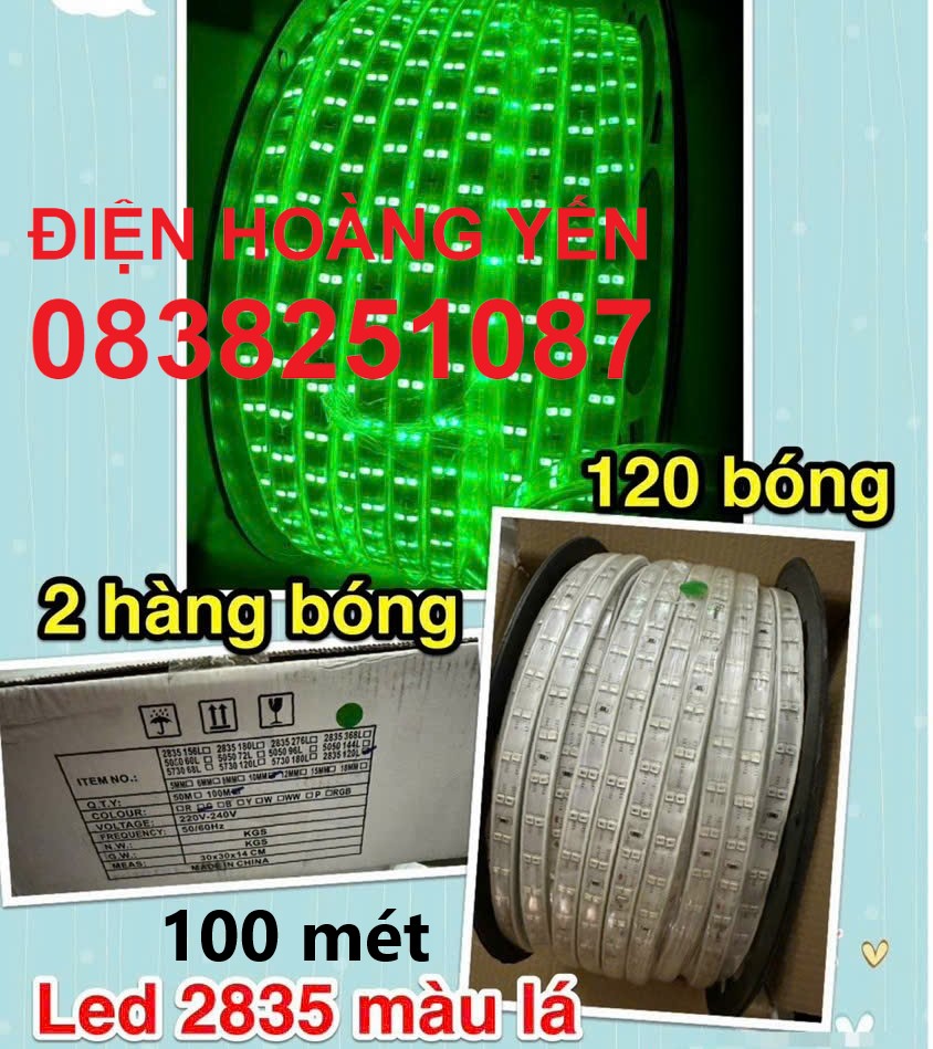 led dây đôi 2835 loại 2 hàng bóng cuộn 100 mét