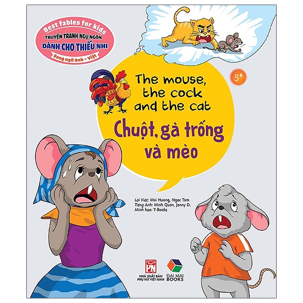 Fahasa - Truyện Tranh Ngụ Ngôn Dành Cho Thiếu Nhi: Chuột, Gà Trống Và Mèo (Song Ngữ Anh - Việt)